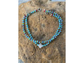 Double blue Murano deadstock and pearl bracelet