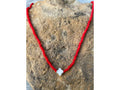 Signature red Murano deadstock and pearl necklace