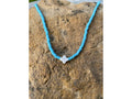 Matte himmelblaue Murano Deadstock- und Perlenkette