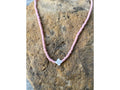 Matte pink Murano deadstock and pearl necklace